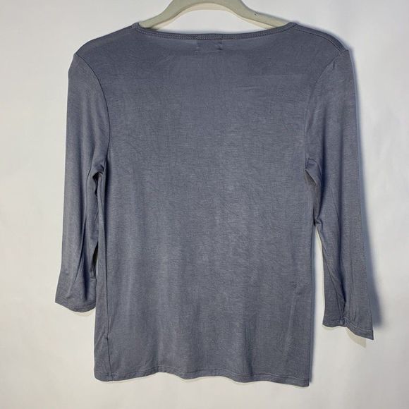 Women's PST Project Social Tee Keyhole Choker 3/4 Sleeve Top XS M New 7524 - Picture 6 of 9